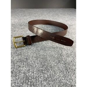 Lauren Ralph Lauren Brown Leather Belt with Gold Buckle